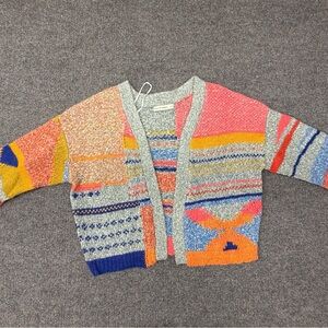 moon & madison Gray and Pink Cardigan Sweater